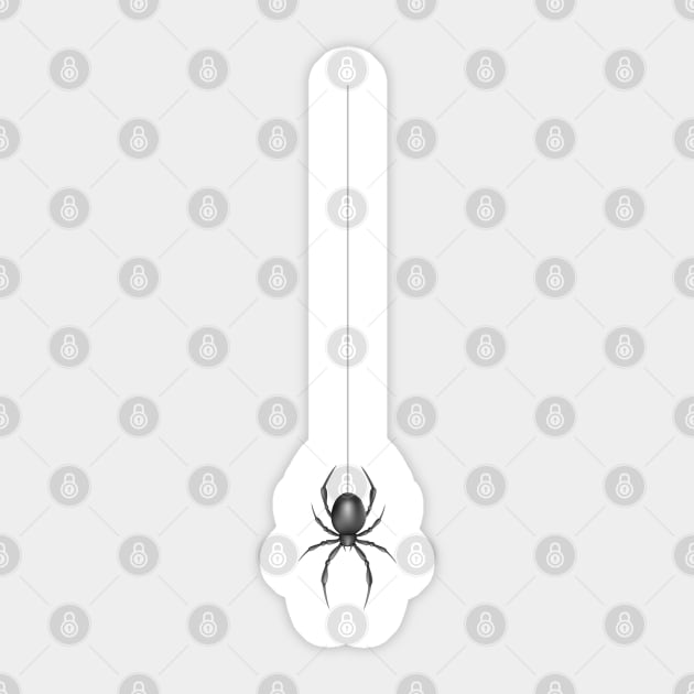 Spider Hanging From Web | Spider Hangs From Ceiling Sticker by benayache